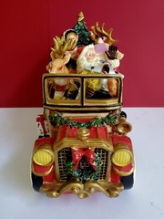 FITZ & FLOYD 2015 Santa Classic Car Musical Wind Up Holiday Decoration VIDEO