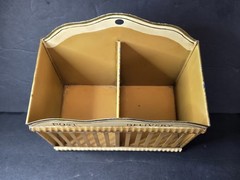 Vintage Tole Painted Metal Letter Holder English Toleware Golfar and Hughes