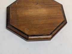 Vintage Unbranded Octagon 8 Sided Wood Display Pedestal Wooden Stand 5″ x 5″;