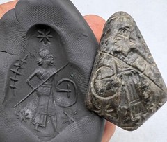 Near Eastern Art Rare Old Roman King On Fighting Position Story Intaglio Pendent
