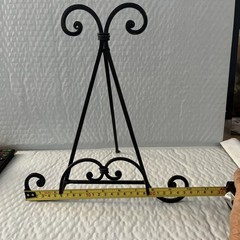 Vintage Wrought Iron Display EASEL HOLDER STAND for Picture or Book 12”x 10”