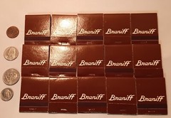 20 BRANIFF AIRWAYS 1928-82 matchbook lot vtg aviation airplane jet airline sign