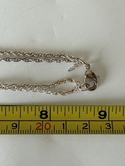 Vintage Silver Noav rhinestone station Y Necklace 18″