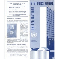 1960s United Nations Visitor’s Guide New York Travel Brochure TF4-BA