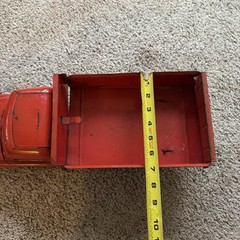 1940’s Structo Toys Diamond T Dump Truck Steel 20” Fireball Motor Red