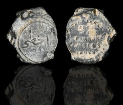 Premium 19th Century Bilingual French-Ottoman Lead Goods Seal: Alexandre Sen