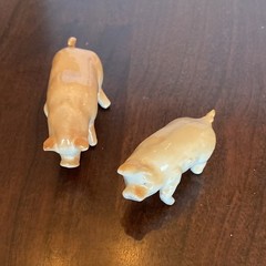 Small Mini Vintage Ceramic Pigs Miniature Unbranded