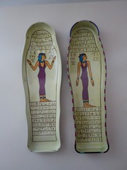 Vintage Egyptian Sarcophagus Tin Box British museum Seshepenmehit