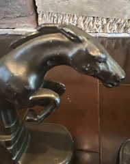 Nuart Creations Jumping Horse Cast Metal Bookends Art Deco Pair Book End