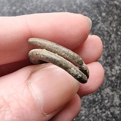 Rare Celtic Hair Ring Bronze Twisted Coiled Antique Metal Detecting Find