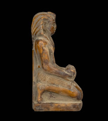 Ancient Egyptian King Khufu Kneeling Statue Pharaonic Pharaoh Stone Artifact BC