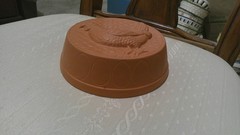 PURE TERRA COTTA CHICKEN WALL DECORATION APPROX. 6.25″ ACROSS