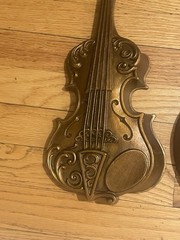 Sexton Co. USA Metal Violin Mandolin 1975 VTG Music Wall Decor Made in USA