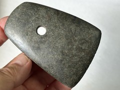 INCREDIBLE AUTHENTIC PRE-COLUMBIAN DRILLED STONE CELT / AXE / PENDANT ~ MEXICO