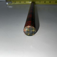 Antique Tartanware Cylinder Ruler? 10 Inch