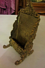 ~~ ANTIQUE HAMMERED BRASS BUSINESS / CALLING CARD HOLDER ~~ PATINA ~~