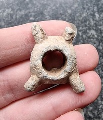 Rare Celtic Lead Bead / Proto Money Cruciform Amulet Antique Metal Detector Find