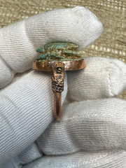 Authentic Ancient Egyptian Antiquities Egyptian Copper scarab Ring Egyptian BC