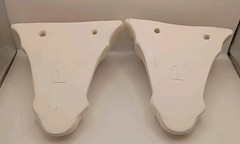 Vtg.80s 2pc. Home Interiors Tea Rose Ceramic Wall Pockets Cottage,Shabby Chic,