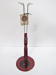Boyds Large Metal Burgundy Logo Display Stand Adjustable 7″-12″tall #65081 MINT