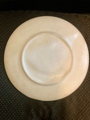 Vintage 1969 Wedding Plate Hand Painted Kitsch Mid-Century Bells Roses Relief