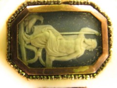 WEDGWOOD XRARE 1790 TOOTHPICK CASE & 3 JASPER MEDALLIONS CUT STEEL BEDS/GOLD