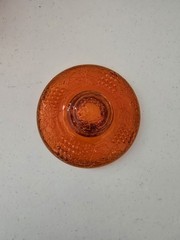 Orange Grapevine Pattern Lidded Candy Dish Vintage -Excellent Condition 10″ x 5″