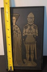 Medieval Tomb Brass Rubbing Jay Peryent & Wife Digswell, Hertfordshire,England