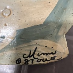 Vintage Metal Hand-painted Hydrangeas Tolewar Signed By Mimi 87