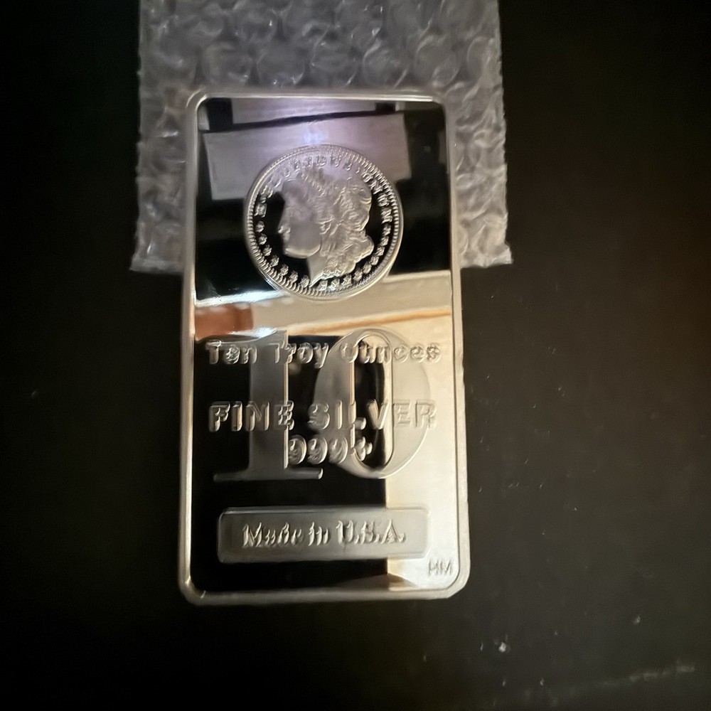 10 Oz Silver Plated Collectible Bar Non Magnetic Bullion Style Souvenir