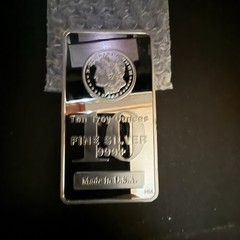 10 Oz Silver Plated Collectible Bar Non Magnetic Bullion Style Souvenir