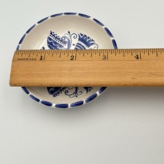 Vintage Trinket Jewelry Ring Dish Blue & White Floral Paul Vogt Keramik Germany