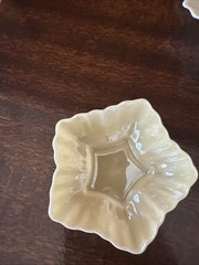 Belleek Irish Porcelain 12 Point Trinket Dish 3rd Black Mark & Seashell Cup