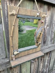 Largemouth Bass Fishing Wall Theme Mirror Cabin Cottage Lake House