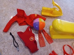 Barbie Baywatch 1968 with jet ski and more