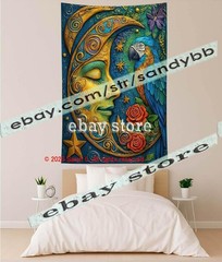 Raven Rose Gothic Tapestry 3D relief look Wall Art dark decor 39X59 in