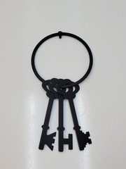 Vtg HOMCO Home Interiors Wall Hanging Metal Keys Wall Decor 1994-BL