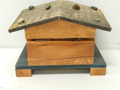 Vintage Wooden Swiss Lador Edelweiss 2866 Chalet Music Box