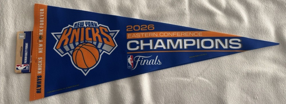 NY KNICKS PENNANT 2026 NBA FINALS EASTERN CONFERENCE CHAMPS BASKETBALL BANNER