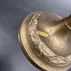 Vintage Art Nouveau Brass Candle Vase Holder Floral Decorative Ornate Display
