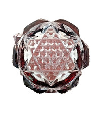 Edwardian Ruby Cut to Clear Red Crystal Cup – To Mamma & Papa From Rob (1899)