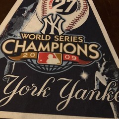 NY YANKEES 2009 WORLD SERIES CHAMPIONS PENNANT 27 TIME FALL CLASSIC BANNER MLB