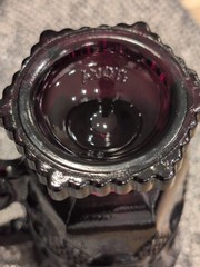 Avon 1876 Cape Cod Ruby Red Glass Footed Mug Set Of 4 Coffee Tea Beautiful 🌹