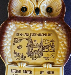 Vintage Reno Lake Tahoe V City Spoon Rest Owl Kitchen Prayer My House Wall Decor
