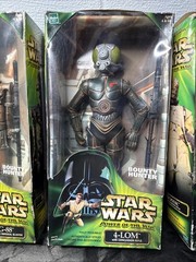 2000 Star Wars Bounty Hunter Action Figures Set IG-88 Bossk 4-LOM – Damaged Pkgs