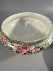 Antique GDA France Hand Painted Floral Hairpin Receiver Porcelain Dish Limoges