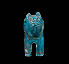 Authentic Ancient Egyptian Faience Lioness Statue Goddess Sekhmet Figurine BC