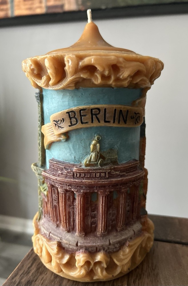 VTG Berlin Germany Johann Gunter Walldurn Baden Carved Eternal Candle Non Melt