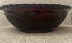 AVON RUBY RED CAPE COD GLASSWARE MEDIUM 8-1/2” BOWL