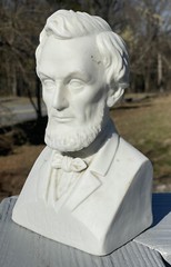 Antique Rare 19th C European Porcelain Bisque Parian Ware Bust Abraham Lincoln